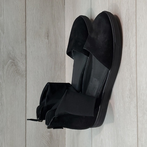 Eileen Fisher Women Powell  Back Zip Suede Platform Clogs Sandals shoes 9.5 - Picture 2 of 11